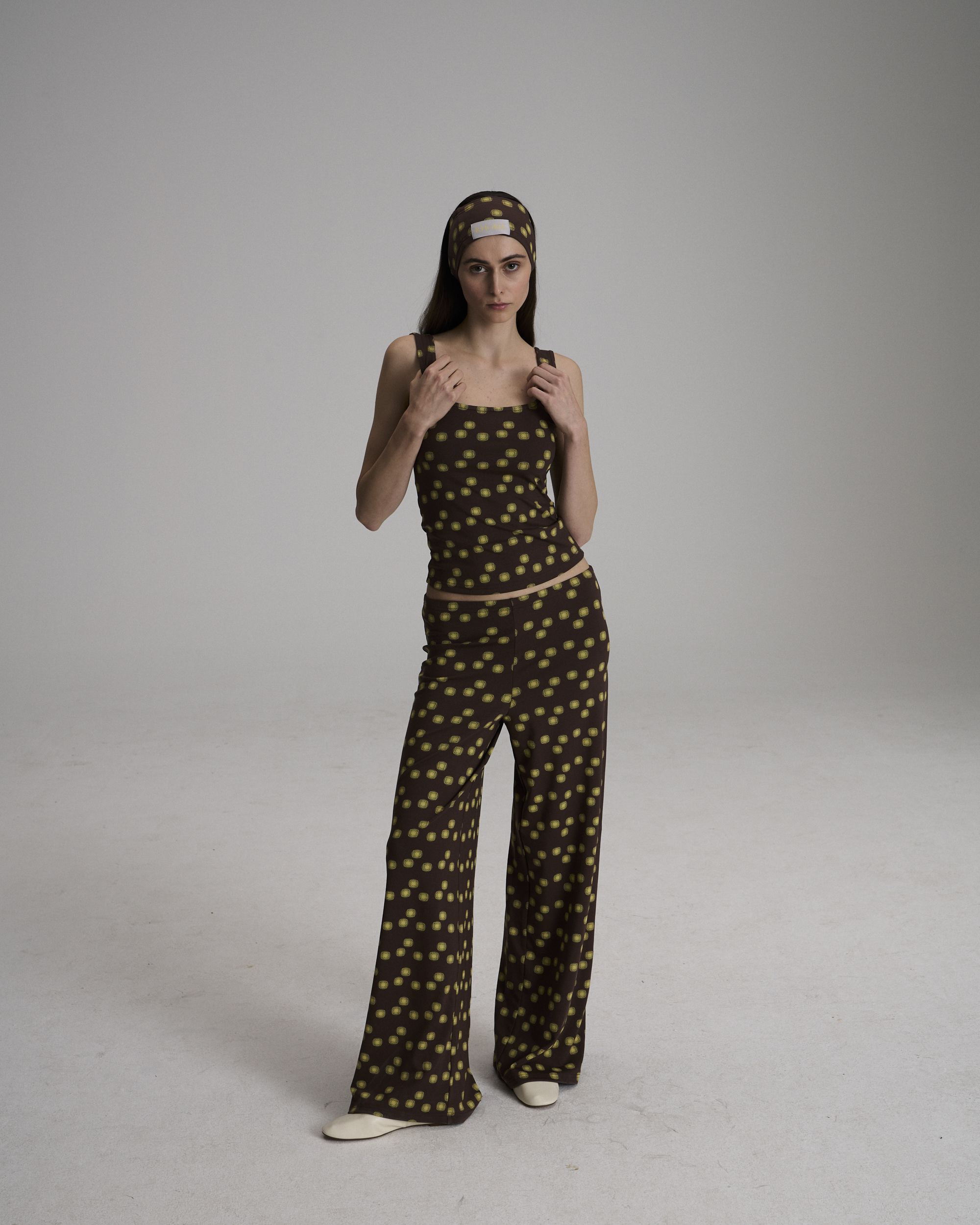 Micro Tencel and recycled elastane fabric detail